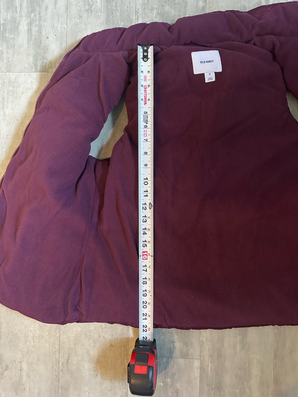 Old Navy Burgundy Quilted Puffer Vest - Picture 5 of 9